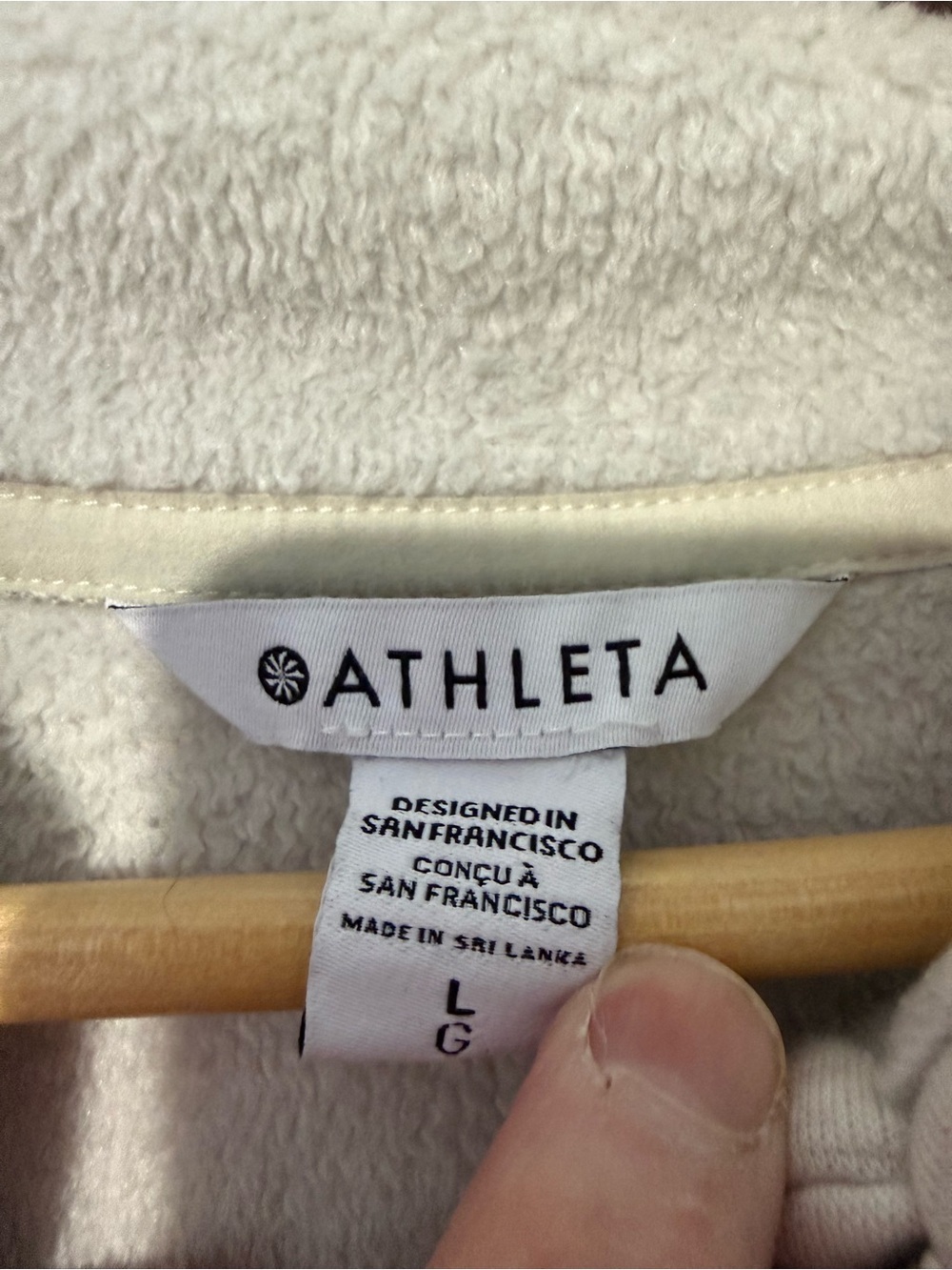 Athleta Cozy Karma Asymmetrical Pullover Fleece Large - Picture 3 of 12